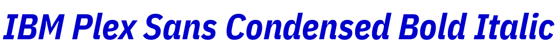 IBM Plex Sans Condensed Bold Italic fonte